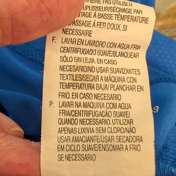 Reebok Blue Front/Black Back Breathable Short Sleeve Shirt Size 2XL - Picture 8 of 8